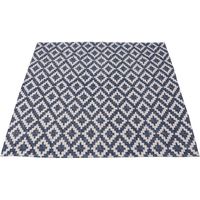 不二貿易 コットン アクセントラグ ネイビー 1850×1850mm ネイビーブルー 37537（直送品）