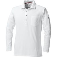 HOOH 裏起毛ポロシャツ 282-17ホワイト LL 村上被服 1セット（2着）（直送品）