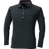 HOOH 裏起毛ポロシャツ 282-20ブラック S 村上被服 1セット（2着）（直送品）