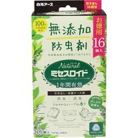 白元アース ナチュラル ミセスロイド 引き出し・衣装ケース用 無添加防虫剤 1年間有効 16個入　16個入×5セット（直送品）