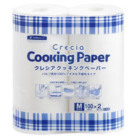 キッチンペーパー クレシア クッキングペーパー Mサイズ 100カット 1セット（2ロール入×3パック） 日本製紙クレシア
