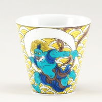 青郊 【九谷焼】縁起ちょこ 風神雷神図 KSO-12-2p 2個（直送品）