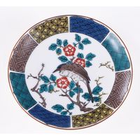 青郊 【九谷焼】豆皿名品コレクション 古九谷色絵花鳥図 MC-10-2p 2個（直送品）