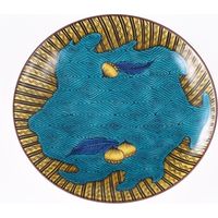 青郊 【九谷焼】豆皿名品コレクション 古九谷青手粟波文 MC-11-2p 2個（直送品）