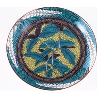 青郊 【九谷焼】豆皿名品コレクション 古九谷青手藤文草花図 MC-22-8p 8個（直送品）