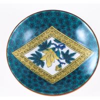 青郊 【九谷焼】豆皿名品コレクション 古九谷青手佛手柑図 MC-24-8p 8個（直送品）