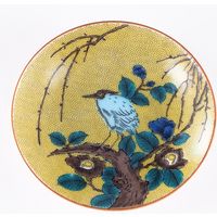 青郊 【九谷焼】豆皿名品コレクション 吉田屋鷺に柳図 MC-31-8p 8個（直送品）