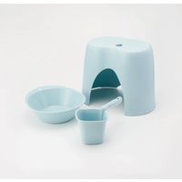 ＡＩＲＹ　ＤＲＯＰバス３点セット　風呂イス＋湯桶＋手桶　ブルー  FUJIEI Corporation（直送品）