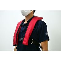 日本救命器具 膨張式救命胴衣　NQV-Atｎ型　赤 6300004699 1着（直送品）