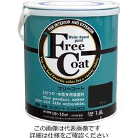 アトムサポート 水性フリーコート 1.6L ブラック 4971544233055 1セット(4缶)（直送品）