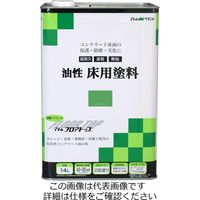 アトムサポート 油性床用塗料 14L ライムグリーン 4971544023342 1缶（直送品）