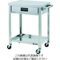 東製作所 アズマ ステンレスワゴンWGシリーズ 600×450×800 2段 引出し付 WGO2-600K 1台 455-3101（直送品）