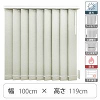 TOSO 【1cm単位】 プロ仕様 遮光 縦型ブラインド 幅100cm×高さ119cm ホワイト tf6512-100x119rr 1台（直送品）