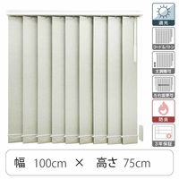 TOSO 【1cm単位】 プロ仕様 遮光 縦型ブラインド 幅100cm×高さ75cm ホワイト tf6512-100x75rr 1台（直送品）
