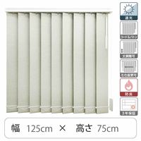 TOSO 【1cm単位】 プロ仕様 遮光 縦型ブラインド 幅125cm×高さ75cm ホワイト tf6512-125x75rr 1台（直送品）