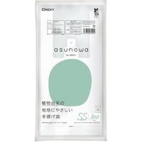 オルディ asunowa手提げ袋 SS(25号) 乳白 100枚 ASW-HW25T-100 1パック（直送品）
