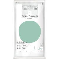 オルディ asunowa手提げ袋 L(40号) 乳白 100枚 ASW-HW40T-100 1パック（直送品）