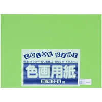 大王製紙 再生色画用紙 4ツ切 10枚 こいきみどり B-39 1冊（直送品）