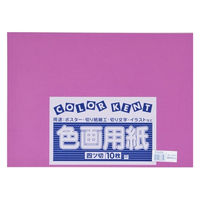 大王製紙 再生色画用紙 ４ツ切 10枚 むらさき C-25 1冊（直送品）