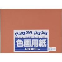 大王製紙 再生色画用紙 ４ツ切 10枚 こいこげちゃ C-46 1冊（直送品）