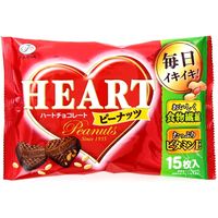 ハートチョコレート（ピーナッツ）袋 4902555166827 15マイ×15個 不二家（直送品）
