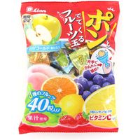 ポンとでてくるフルーツ玉 4903939004285 140G×12個 ライオン菓子（直送品）