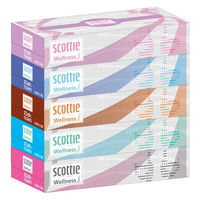 ティッシュペーパー 200組×5箱 スコッティ ウエルネス 1パック（5箱入） 日本製紙クレシア