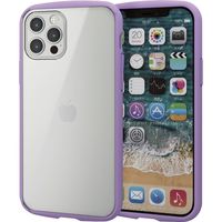 iPhone12/12Pro ケースカバー フレームカラー 耐衝撃 TPU 背面 クリア パープル PM-A20BTSLFCPU エレコム 1個（直送品）