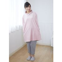 【アウトレット】もっちりチュニックワンピーススーツ ルームウェア ピンク 1枚