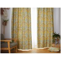 スミノエ デザインライフ カーテン ミックスブーケ V1323 1000×1780mm イエロー 4549781250540 1枚（直送品）