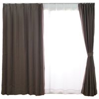 スミノエ デザインライフ セミオーダー カーテン セーラ 1800×1750mm ダークブラウン １セット(2枚入)（直送品）