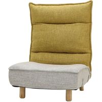 【軒先渡し】ヤマソロ Confi 木脚付 ソファ 幅680mm イエロー 83-641 1台（直送品）