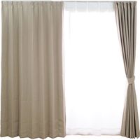 スミノエ デザインライフ セミオーダー カーテン ノーチェ 1200×1350mm ベージュ ASKV1127-120135BE １セット(2枚入)（直送品）