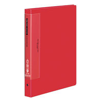 コクヨ クリヤーブックウェーブカット替紙式A4縦25枚P赤 ラ-T730R 1セット(4冊)