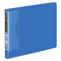 コクヨ　クリヤーブック（ウェーブカット・固定式）　B6ヨコ20ポケット　青　ブルー　ラ-T568B　5冊