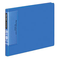コクヨ　クリヤーブック（ウェーブカット・固定式）　A5ヨコ20ポケット　青　ブルー　ラ-T567B　1箱（4冊入）