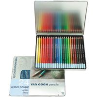 サクラクレパス ヴァンゴッホ水彩色鉛筆 24色セット（メタルケース入り） T9774-0024 1セット（直送品）