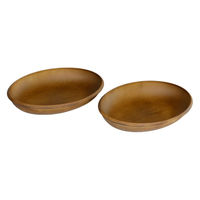 皿 カレー パスタ皿 電子レンジ・食洗機対応 BBQ キャンプ ブラウン  1セット（2個）サンライフ　食洗機・乾燥機対応・日本製