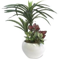 ササガワ フェイクグリーン・人工観葉植物 ユッカ寄植え Sサイズ 32-8707 1個（直送品）