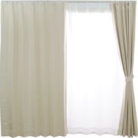 スミノエ デザインライフ セミオーダー カーテン セーラ 幅1800×丈1850mm アイボリー １セット(2枚入)（直送品）