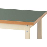 【車上渡し】山金工業 スーパー ワークテーブル 耐荷重3t 半面棚板 塩ビ天板 幅1200×奥行750×高740mm グリーン×IV 1台（直送品）