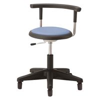 マツヨシ クランケチェア(背付) 固定ゴム脚タイプ ブルー　1台 松吉医科器械（直送品）