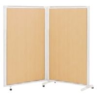 マツヨシ木目柄スクリーン(2連)) W1800×D430×H1500mm　ナチュラル MY-N3590 1台 松吉医科器械（直送品）