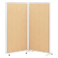 マツヨシ木目柄スクリーン(2連)) W1800×D430×H1800mm　ナチュラル MY-N3591 1台 松吉医科器械（直送品）