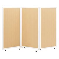 マツヨシ木目柄スクリーン(3連)) W2700×D430×H1800mm　ナチュラル MY-N3593 1台 松吉医科器械（直送品）