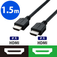 エレコム HDMIケーブル/イーサネット対応/エコパッケージ/1.5m/ブラック CAC-HD14EL15BK 1個