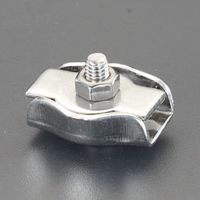 エスコ 10mm ワイヤークランプ(ステンレス製) EA628SE-50 1セット(10個)（直送品）
