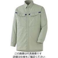 ミドリ安全 ベルデクセル シャツ VES2676上 グリーン×ネイビー M 3120331404 1点（直送品）
