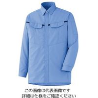 ミドリ安全 ベルデクセル シャツ VES2673上 ブルー×ネイビー 4L 3120331308 1点（直送品）