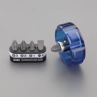 エスコ 5本組[+ ー]ドライバー(ミニスタビー型・差替式) EA564AF 1セット(10セット:1セット×10組)（直送品）